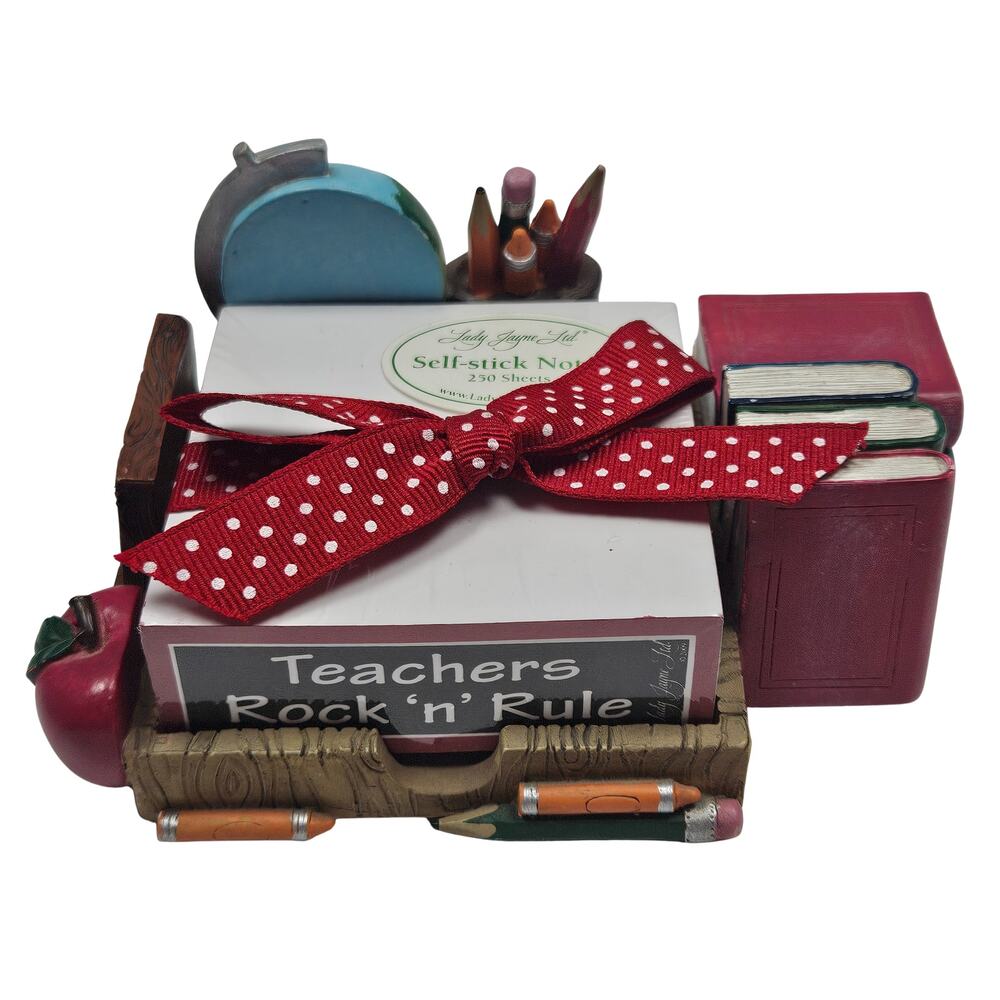 RARE VTG Teacher's gift by Lady Jayne Ltd 250 Sticky Notes Desk Decor Christmas